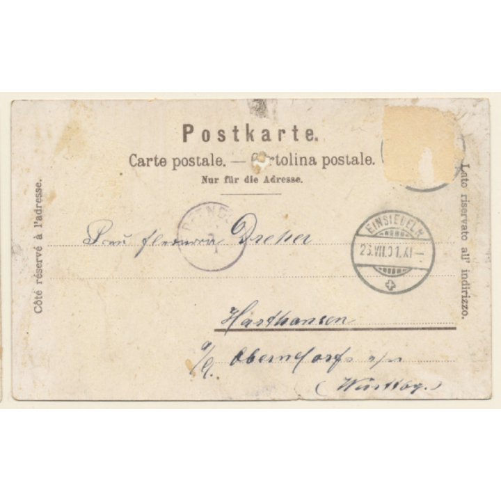 Kloster Einsiedeln / Switzerland: Monastery (Vintage PC Litho 1901)