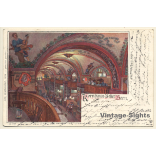Bern / Switzerland: Kornhaus Keller(Vintage PC Litho 1901)