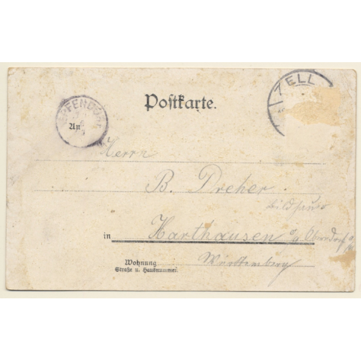 Schwarzwald: Hanauer Markgräflerinnen / Tracht (Vintage PC Litho 1901)