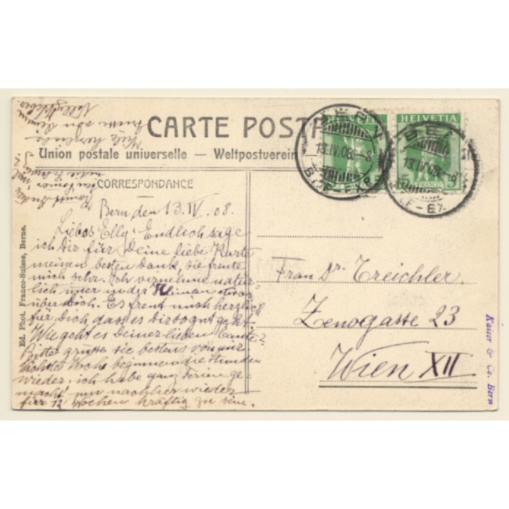 Bern / Switzerland: Der Seilerbrunnen (Vintage PC 1908)