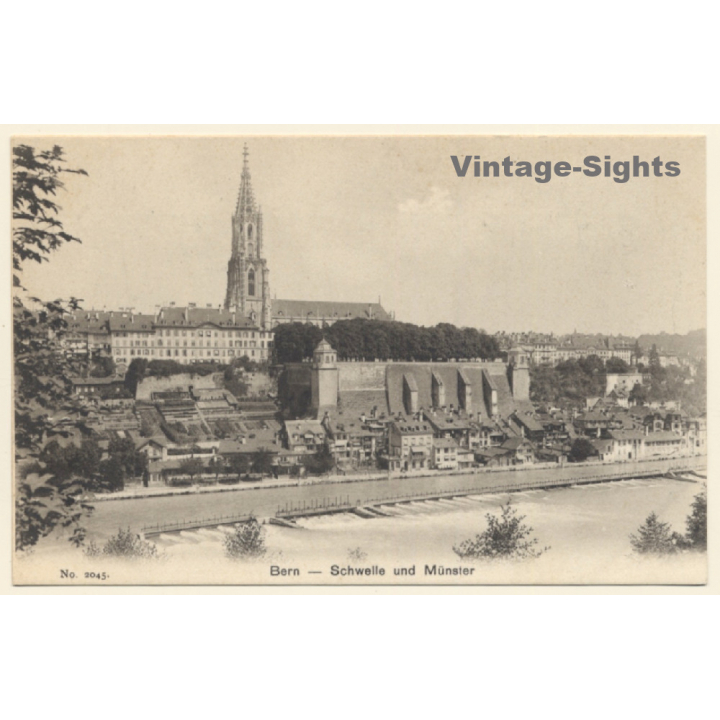 Bern / Switzerland: Schwelle und Münster (Vintage PC 1910s)