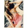 Artistic Erotic Study: Smiling Brunette Beauty Flashes Boobs Outdoors (Vintage Photo ~1990s)