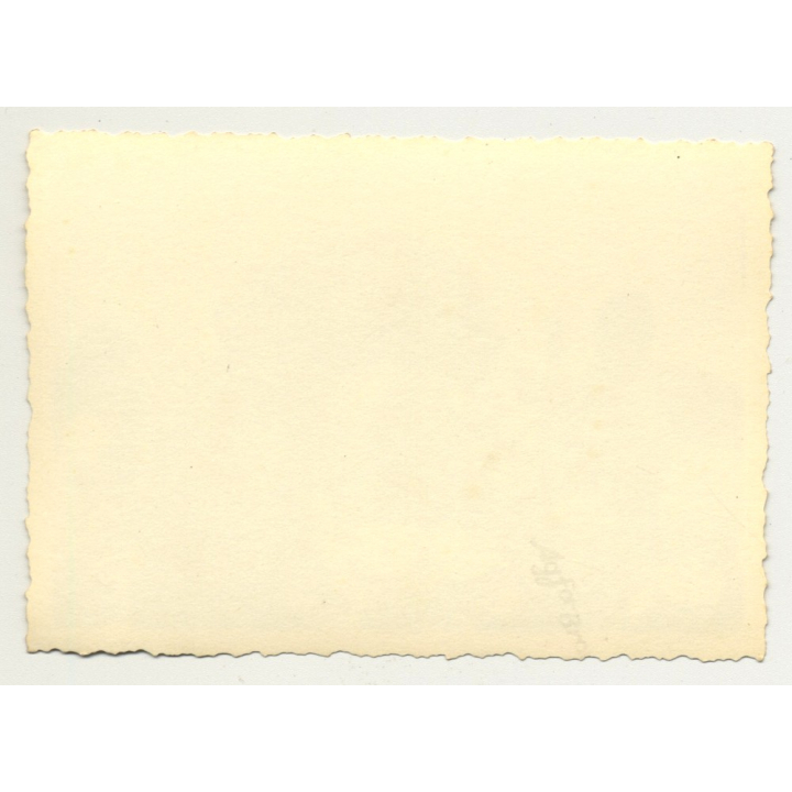 African Plucks Chicken Feathers On Boat Kitchen (Vintage Photo B/W ~1930s/1940s)