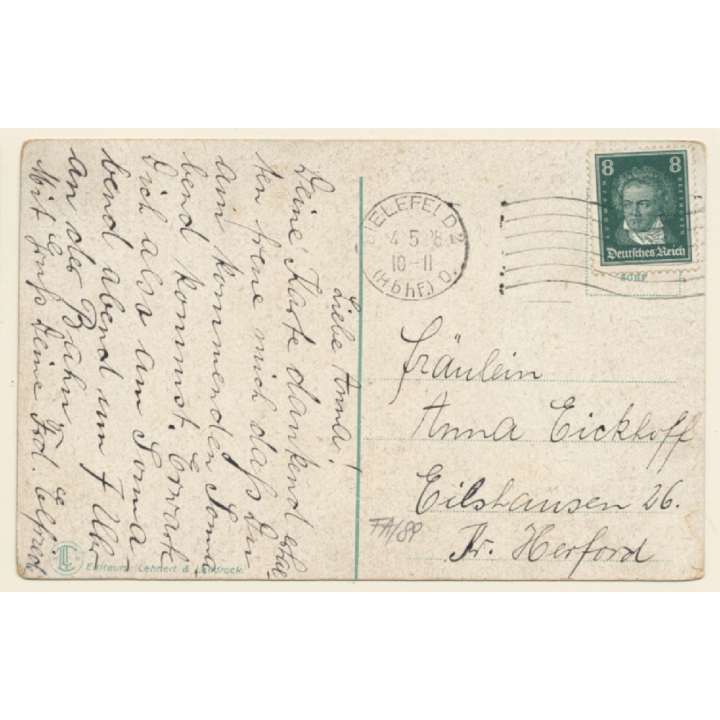 Lehnert & Landrock N°580: Sahara / Camels - Desert (Vintage PC 1928)