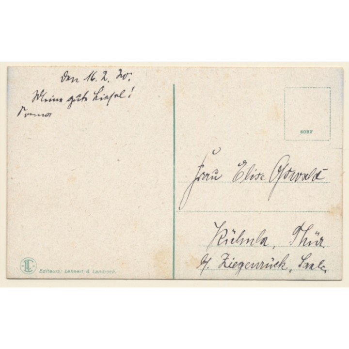 Lehnert & Landrock N°794: Au Désert / Camels (Vintage PC 1920)