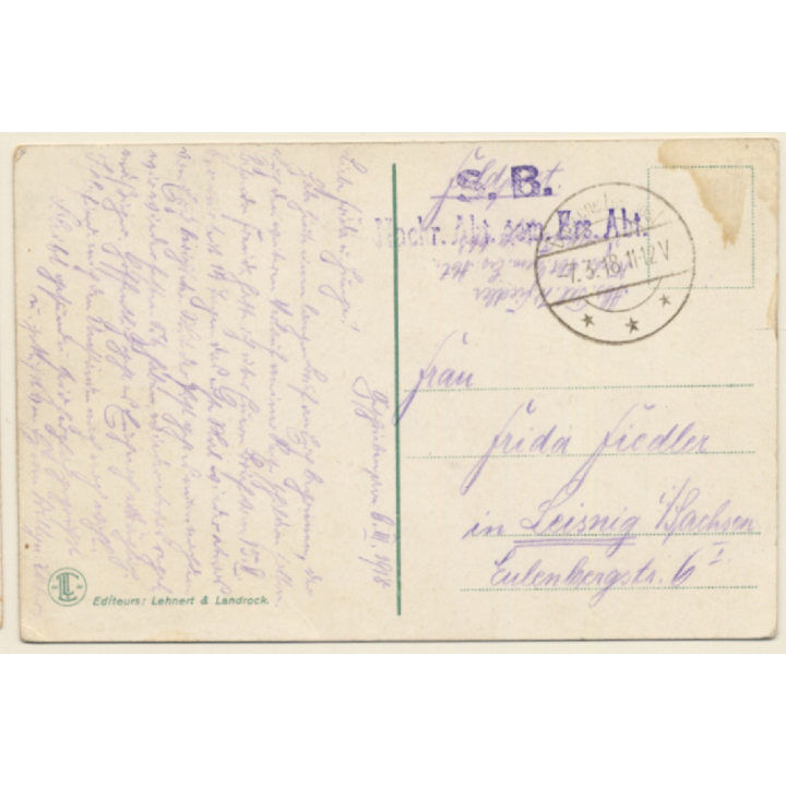 Lehnert & Landrock N°795: Samoun / Camels - Desert (Vintage PC 1918)