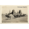 Lehnert & Landrock N°144: Cairo - Tombs of the Califs / Camels (Vintage RPPC 1910s/1920s)