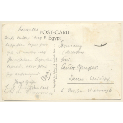 Lehnert & Landrock N°144: Cairo - Tombs of the Califs / Camels (Vintage RPPC 1910s/1920s)