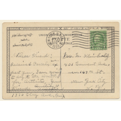 Cairo / Egypt: Village & Pyramides / Camels (Vintage PC 1933)