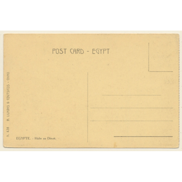 Egypt: Halt in the Desert / Camels - Caravan (Vintage PC 1910s/1920s)