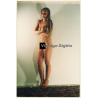 Erotic Study: Natural Suntanned Nude Blonde Standing (Vintage Photo ~1990s)