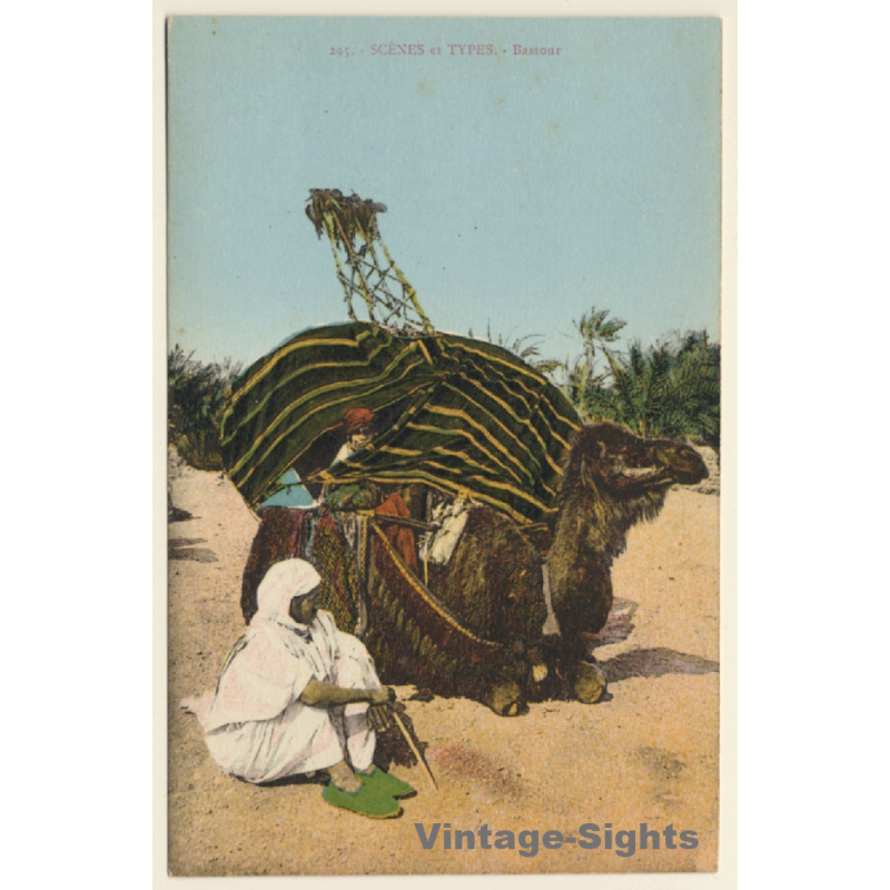 Scenes et Types 295: Bassour & Camel / Ethnic (Vintage PC 1910s/1920s)