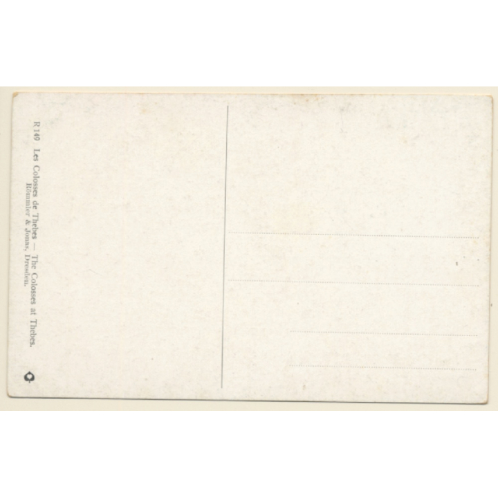 F.Perlberg: Egypt - Colosses at Thebes - Camels (Vintage PC 1910s/1920s)