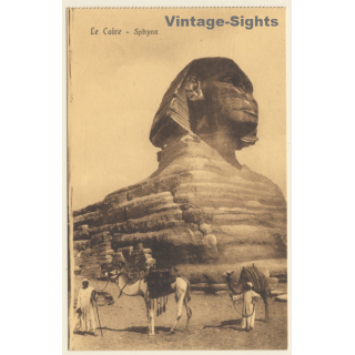 Cairo / Egypt: Sphynx - Camel Caravan (Vintage PC 1910s/1920s)