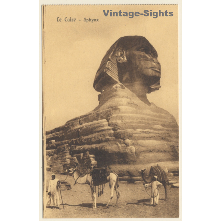 Cairo / Egypt: Sphynx - Camel Caravan (Vintage PC 1910s/1920s)
