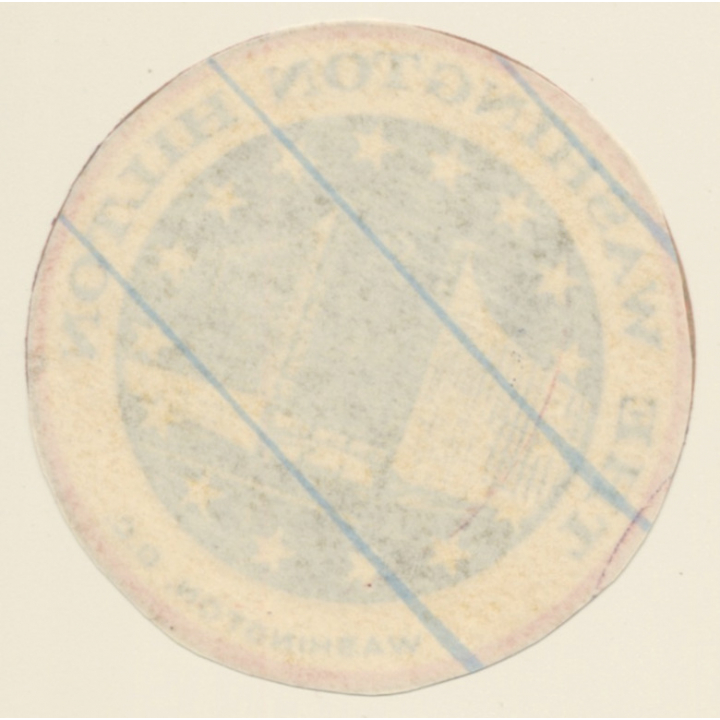 Washington D.C. / USA: The Washington Hotel (Vintage Self Adhesive Luggage Label / Sticker)