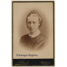 A. Arndt / Stassfurt: Portrait of Young Woman with Updo (Vintage Cabinet Card ~1900s/1910s)