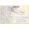 Cairo / Egypt: Prayer Near The Great Sphinx / Pyramids - Camel (Vintage RPPC 1956)