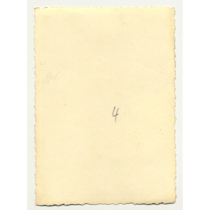 Modificated 1934 Ford Deluxe Crosses River - Congo? Africa (Vintage Photo B/W)