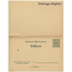 Ganzsache: Königreich Württemberg 5 Pf. mit Antwort (Vintage PC 1891)