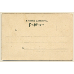 Rottweil / Germany: Ortsansicht v. Bahnhofweg - Viaduct (Vintage PC Litho ~1900s)