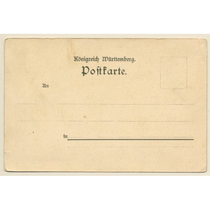 Rottweil / Germany: Ortsansicht v. Bahnhofweg - Viaduct (Vintage PC Litho ~1900s)