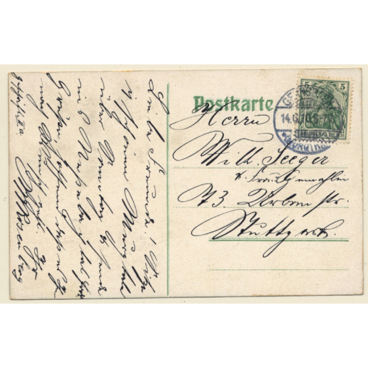 Gernsbach / Germany: Insel - Murgtal - Emil Brück Stuhlgeschäft (Vintage PC 1910)