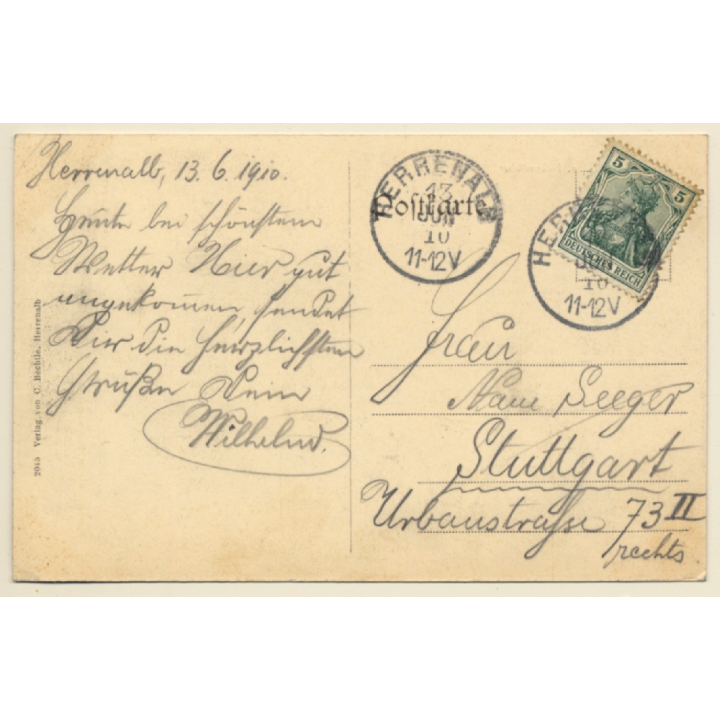 Herrenalb / Germany: Totalansicht vom Falkenstein (Vintage PC 1910)