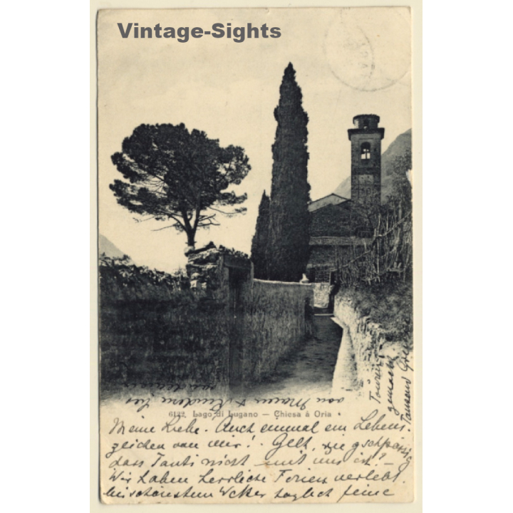 Lago di Lugano / Switzerland: Chiesa à Oria - Church (Vintage PC 1908 )