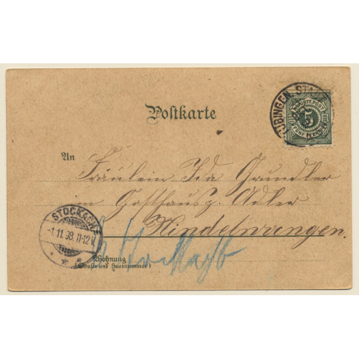 Tübingen: Bebenhausen - Hohenzollern - Lichtenstein (Vintage PC Litho 1898)