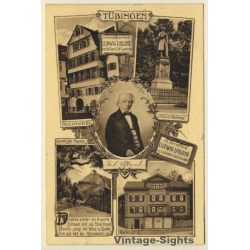 Tübingen: Ludwig Uhland & 4 Ansichten(Vintage PC 1912)
