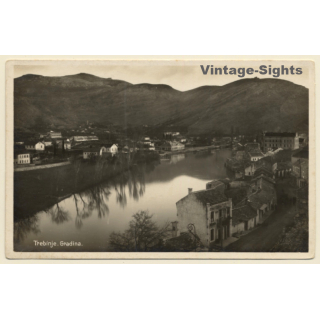 Trebinje - Gradina / Bosnia & Herzegovina: Partial View - River (Vintage RPPC ~1910s/1920s)
