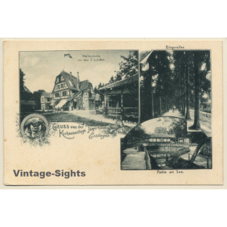 Esslingen am Neckar: Waldschenke zu den 3 Linden (Vintage PC 1900s)