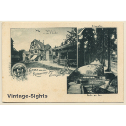 Esslingen am Neckar: Waldschenke zu den 3 Linden (Vintage PC 1900s)