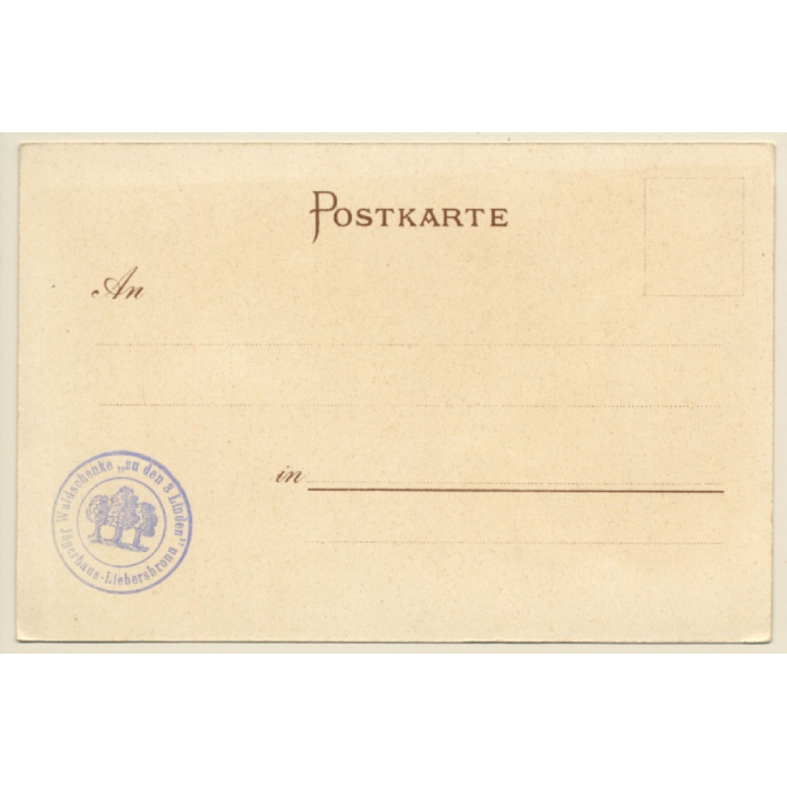 Esslingen am Neckar: Waldschenke zu den 3 Linden (Vintage PC 1900s)