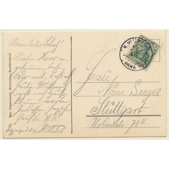 Deggingen / Baden-Württemberg: Panorama View - Wallfahrtsort (Vintage PC 1910)