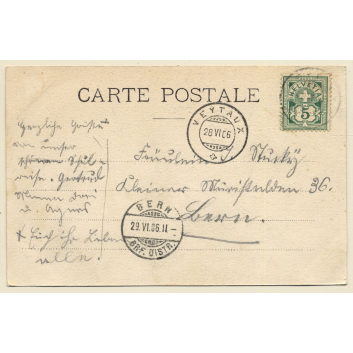 Waadt / Switzerland: Chateau Chillon (Vintage PC 1906)