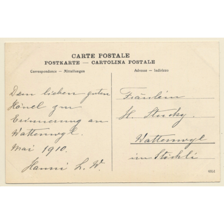 Wattenwil / Switzerland: Panorama View (Vintage PC 1910)