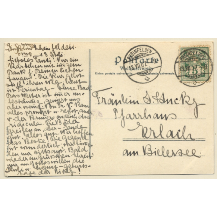 Rheinfelden / Switzerland: Partial View (Vintage PC 1907)