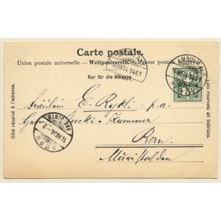 Switzerland: Interlaken & die Jungfrau (Vintage PC 1904)