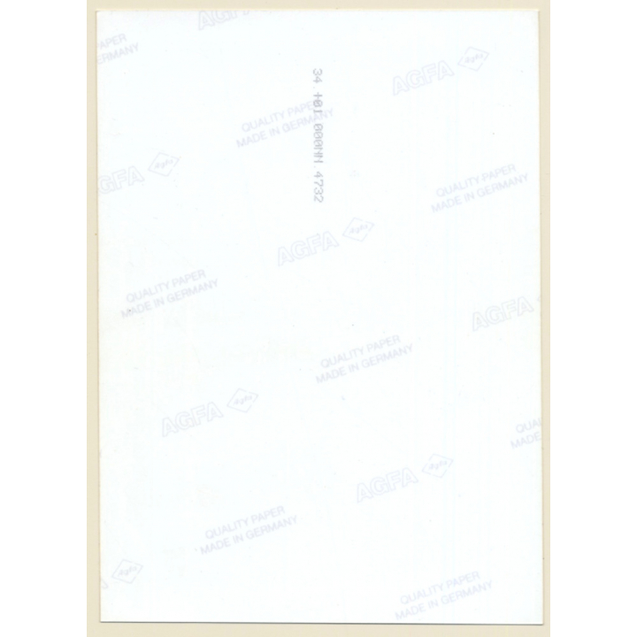 Erotic Study: Slim Longhaired Standing / Hairy Armpits - Die Lachtaube (Large Vintage Photo GDR ~1980s)