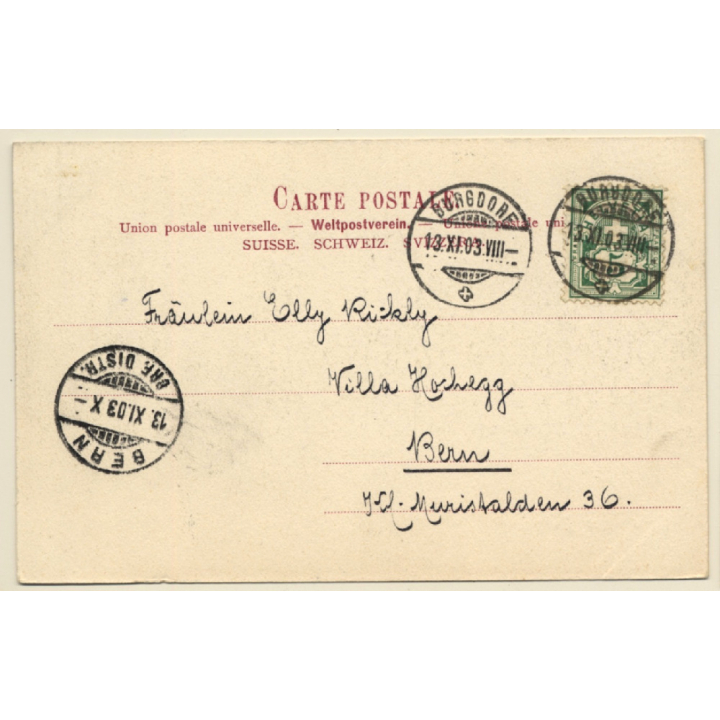 Bern / Switzerland: Schloss Burgdorf (Vintage PC 1903)