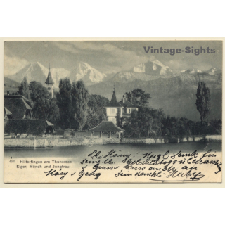 Hilterfingen am Thunersee / Switzerland: Eiger, Mönch & Jungfrau (Vintage PC 1904)