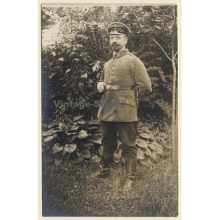 Briey / France: Deutscher Soldat In Uniform / German Soldier - WW1 (Vintage RPPC 1917)