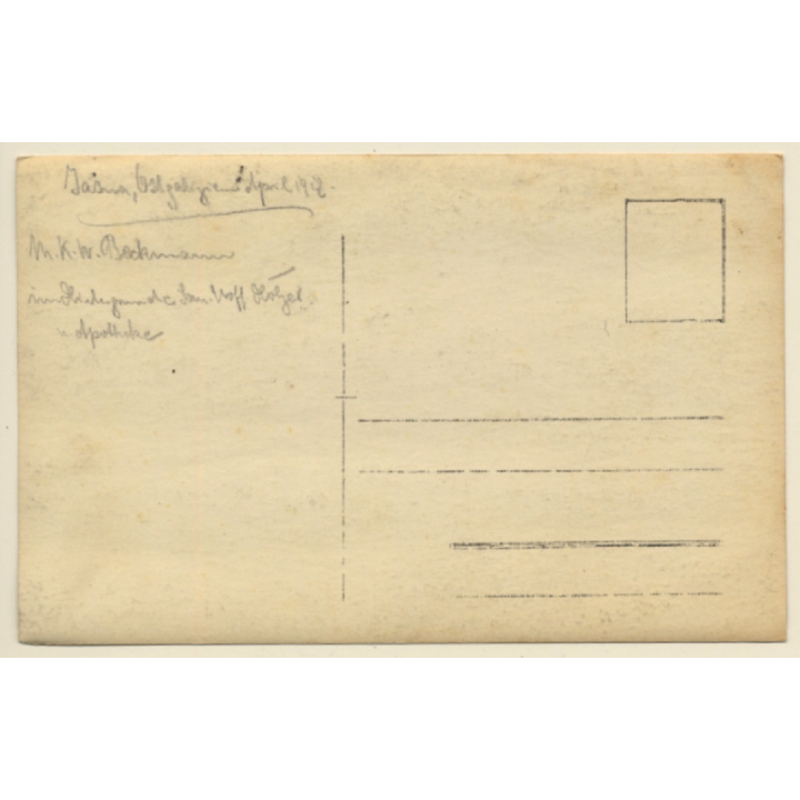 Jasna / WW1: M.K.W. Beckmann / Soldier - Commander (Vintage RPPC 1916)