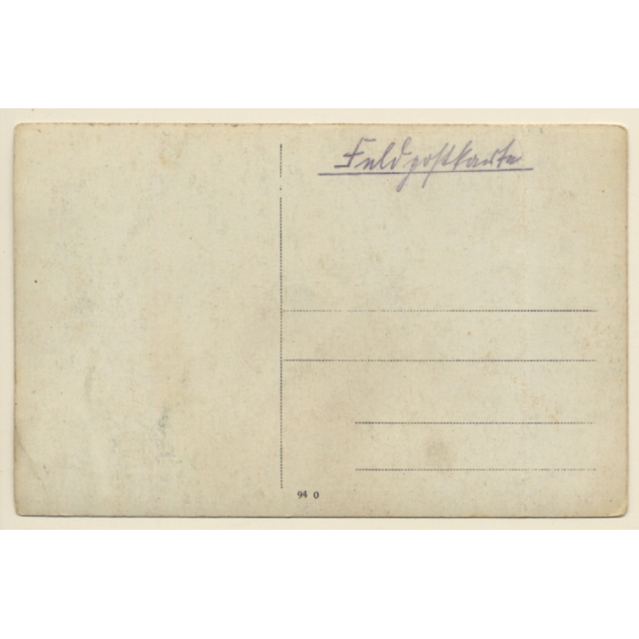 WW1: Portrait Of Elder German Soldier In Front Of Tree (Vintage RPPC 1910s)