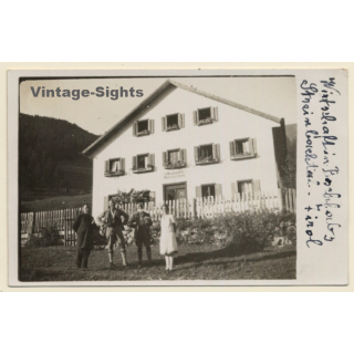 Bschlabs / Tirol: Gasthaus Zur Gemütlichkeit (Vintage RPPC ~1920s/1930s)