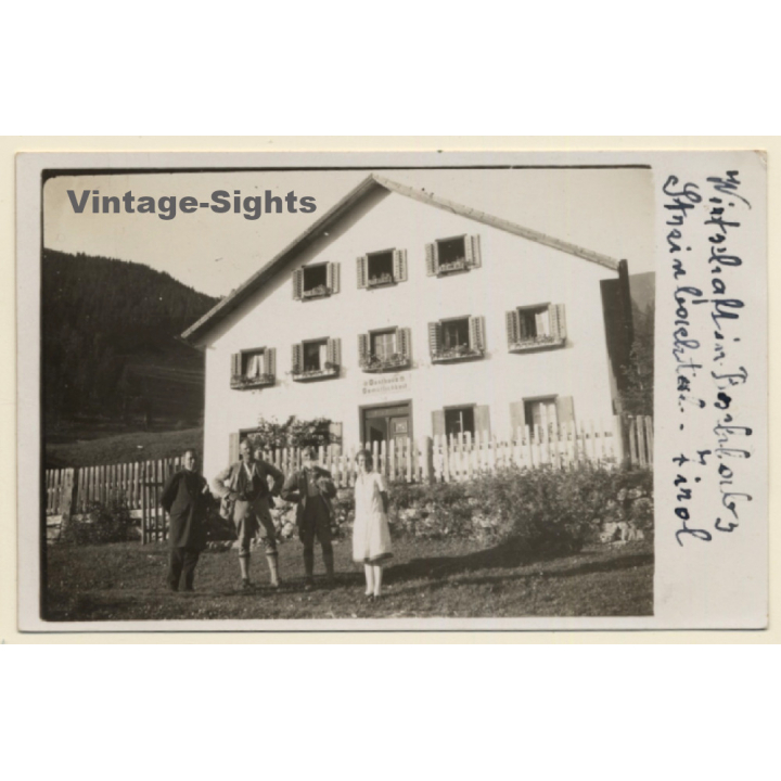 Bschlabs / Tirol: Gasthaus Zur Gemütlichkeit (Vintage RPPC ~1920s/1930s)