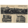 Hohenacker / Baden-Württemberg: Gasthaus z. Ochsen - Schul u. Rathaus - Totale (Vintage PC ~1910s)