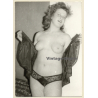 Erotic Study: Funny Blonde Semi Nude Opens Negligee (Vintage Photo GDR ~1980s)